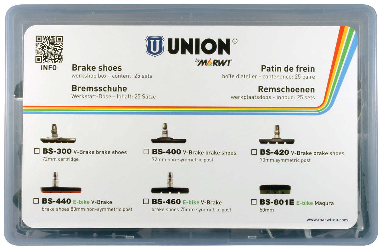 Marwi union velgremblokset bs-460 v-brake 75mm (25pr)