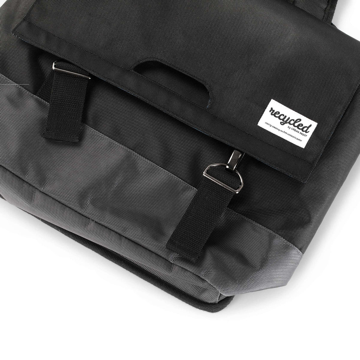 Urban Proof Dubbele Fietstas 55L Zwart Grijs - Gerecycled RPET
