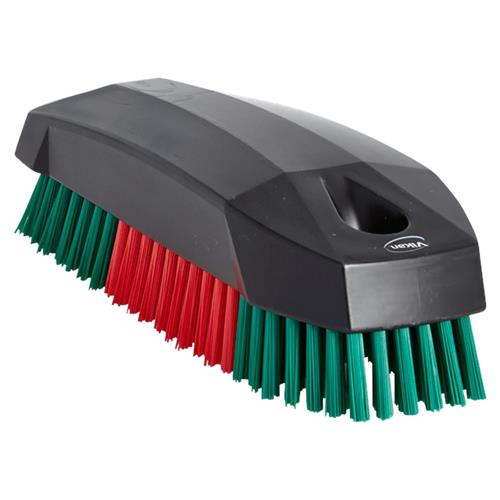 Vikan nagelborstel hard vts 118 mm rood groen