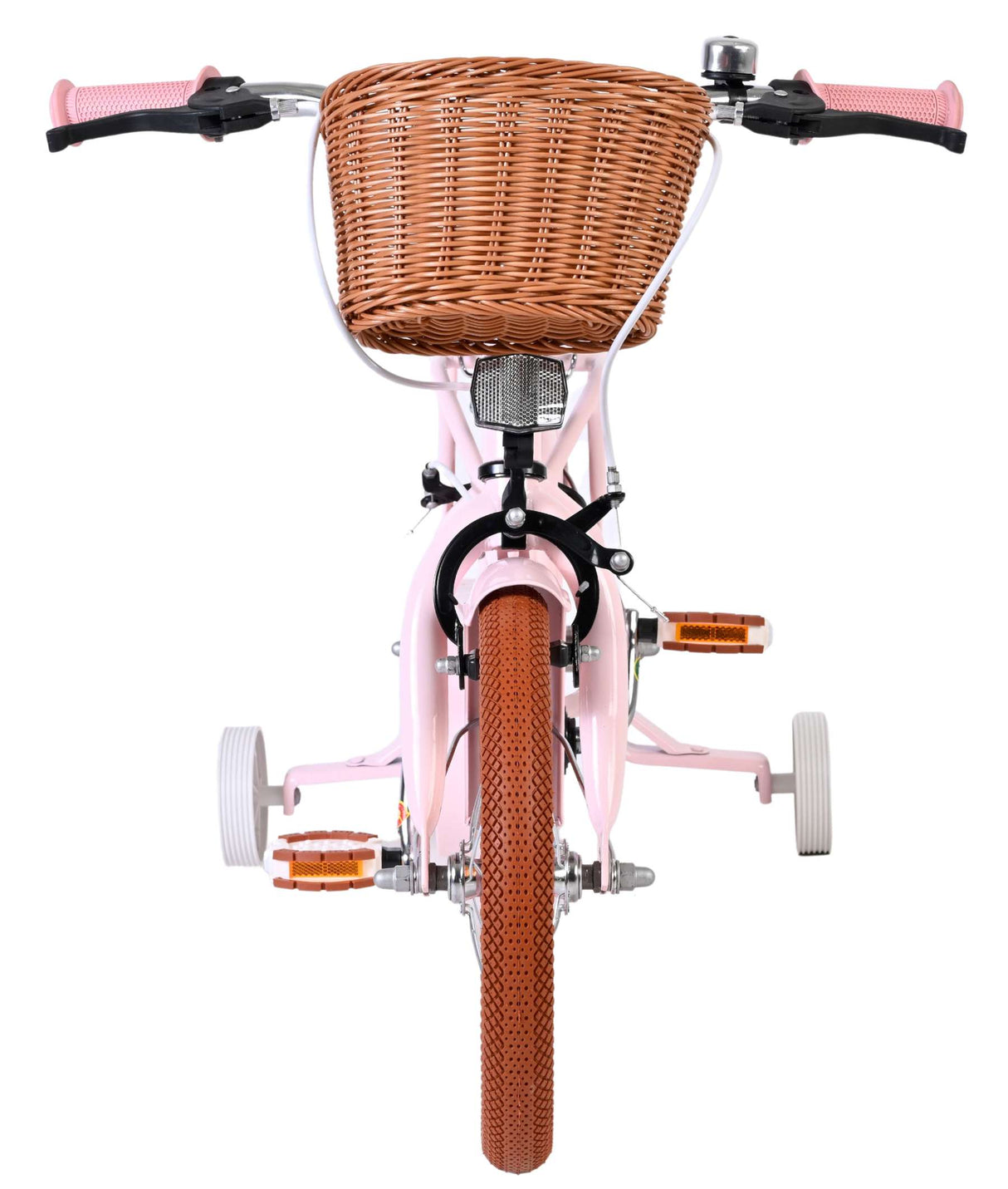 Volare ashley kinderfiets - meisjes - 14 inch - roze - twee handremmen