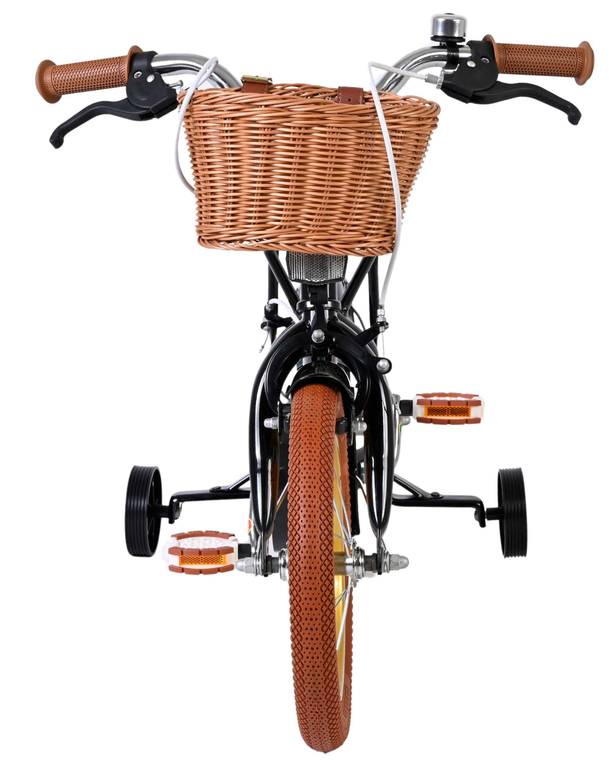Volare ashley kinderfiets - meisjes - 14 inch - zwart - twee handremmen