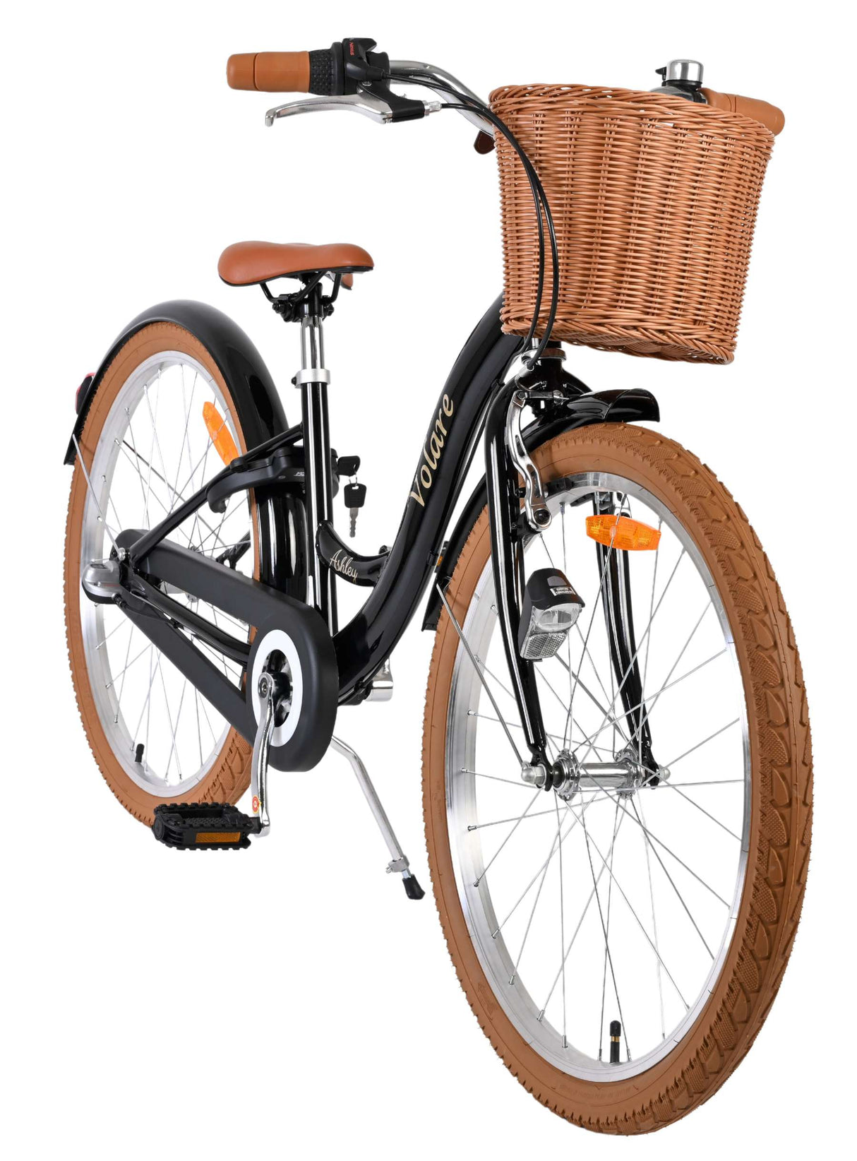 Volare ashley kinderfiets - meisjes - 24 inch - zwart - nexus 3