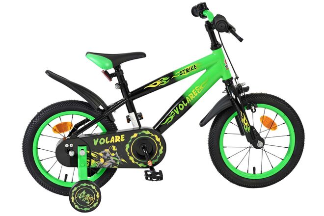 Volare strike kinderfiets - jongens - 14 inch - zwart groen