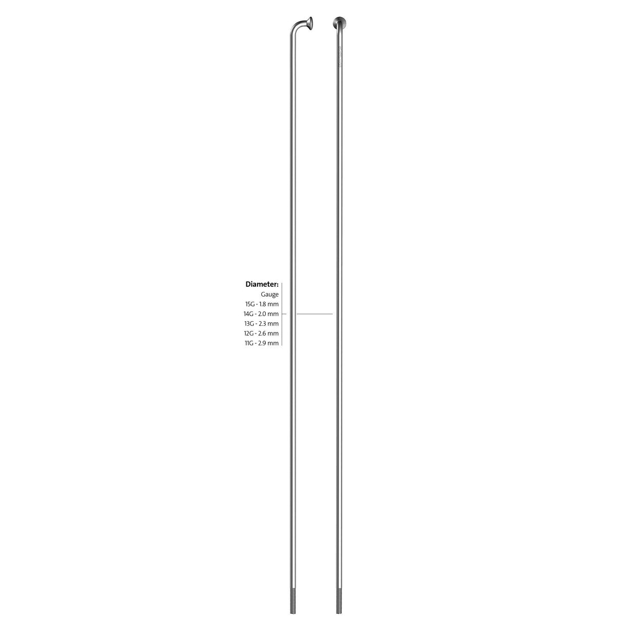 Sapim spaak 14-164 leader rvs zonder nippel (100st)
