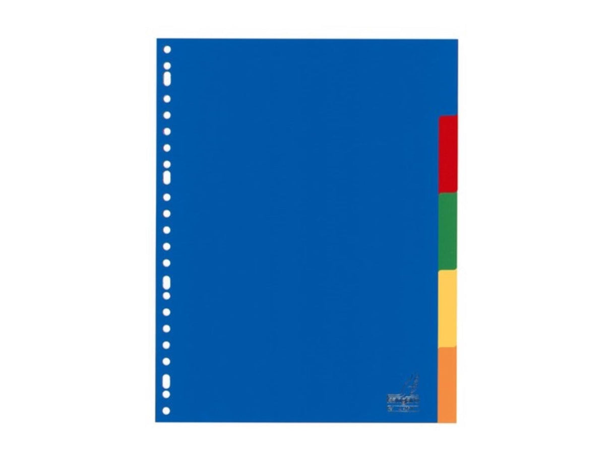 Kangaro tabbladen - a4 - pp 120 micron - 23-gaats - 5-delig gekleurde tabs - a405m