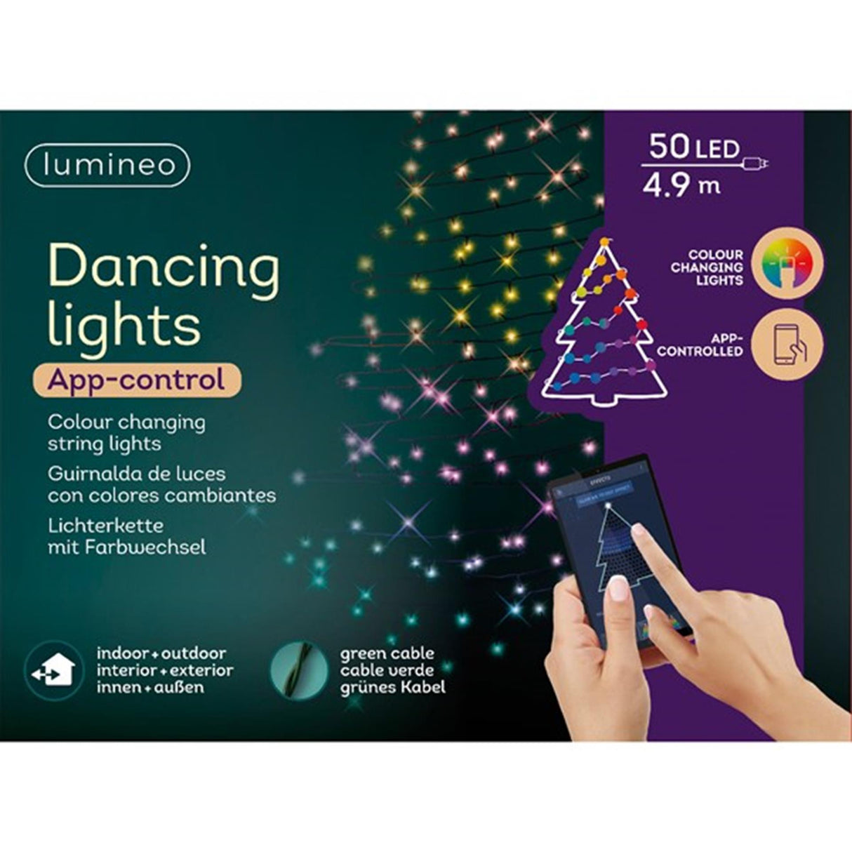 Lumineo kerstverlichting app-control 50 led