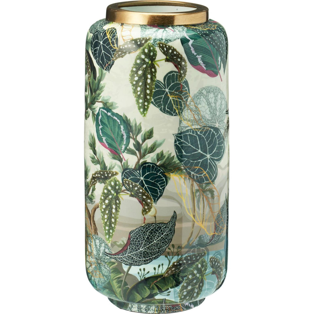 Home styling vaas jungle print 30cm vaas jungle print 30cm metaal