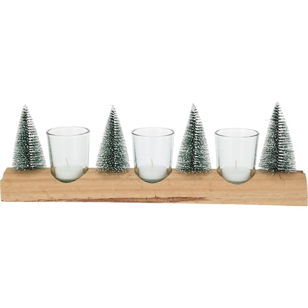 Home styling theelichthouder set boompjes 39x12cm