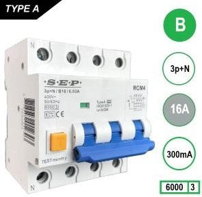 Enzo aardlekautomaat 16a b kar 300ma 4p sep - 4518115