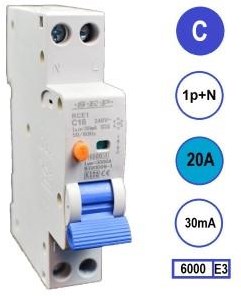 Enzo aardlekautomaat 20a c kar 30ma 2p sep - 4518105
