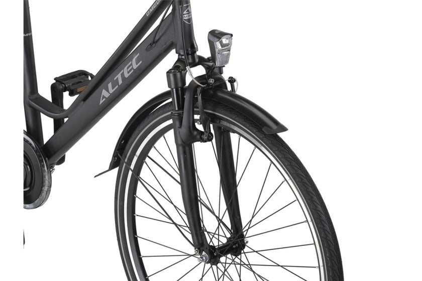 Axa omega 28 inch 50 cm dames 7v rollerbrake matzwart