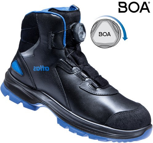 Atlas werkschoen sl 9845 xp 2.0 boa hoog s3 | zwart blauw | maat 46 - 00.012.105.46