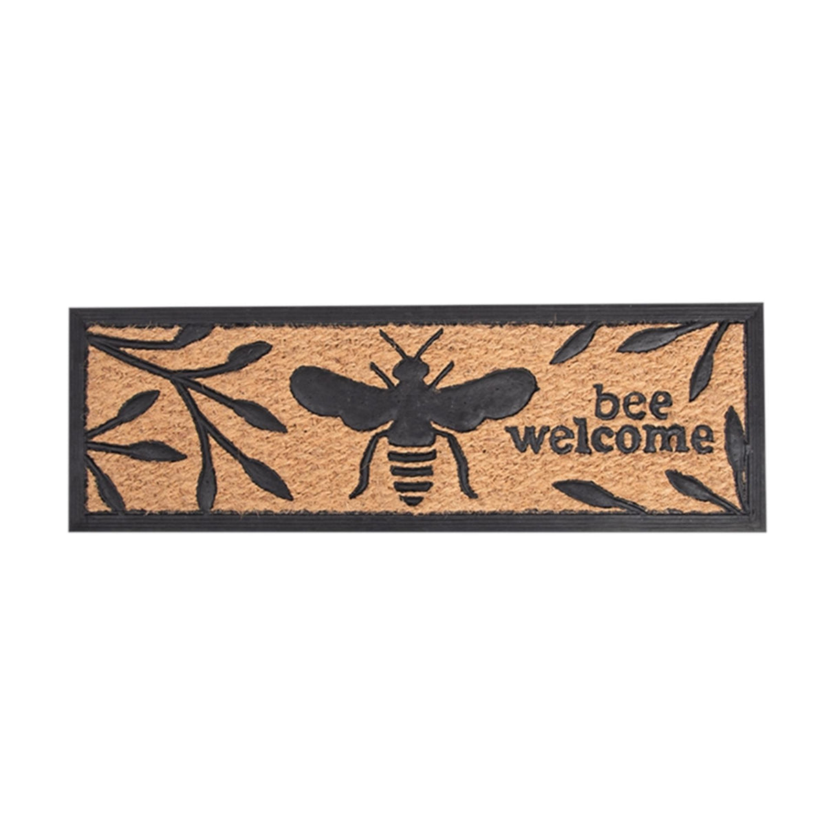 Esschert design deurmat bijenprint rubber kokos 25x75,5cm