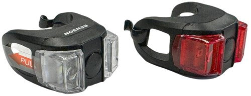 Enzo benson led fietslampset 2 delig silicone rood wit - 5700338