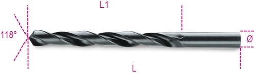 Beta spiraalboren, korte uitvoering hss gewalst 410 2,75 - 004100061
