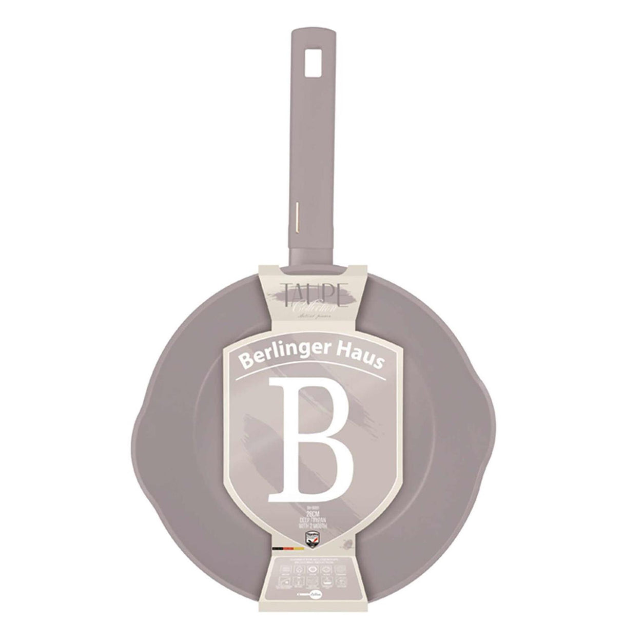 Berlingerhaus diepe koekenpan 28cm taupe