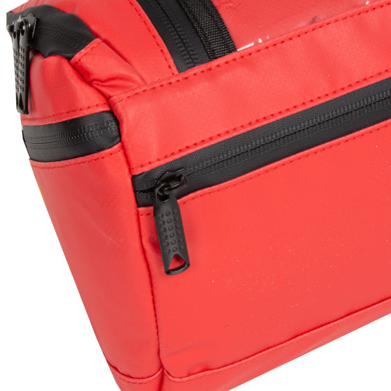 Bike splash waterafstotende stuurtas met schouderhengsel 5l rood
