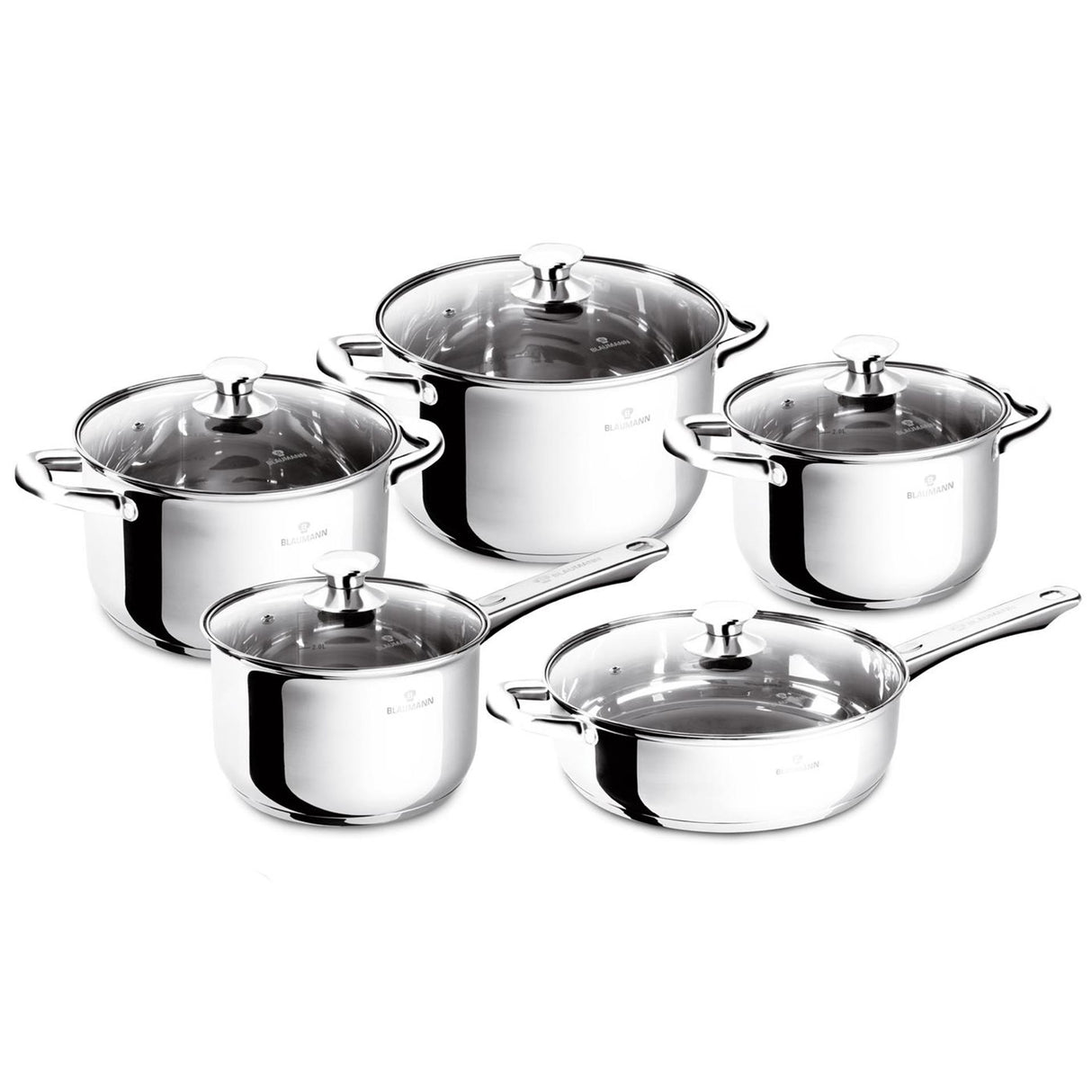 Blaumann pannenset 10-delig gourmet line