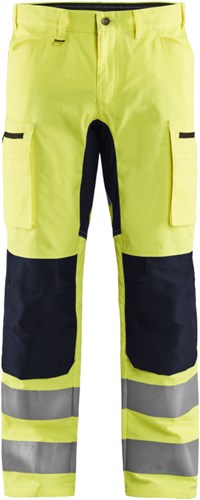Blåkläder high-vis broek met stretch 15851811 | high vis geel zwart | maat 58 - 7330509703069