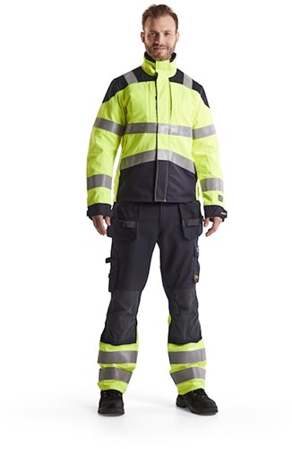 Blåkläder multinorm werkbroek inherent 14891512 | marine high vis geel | maat 54 - 7330509627365