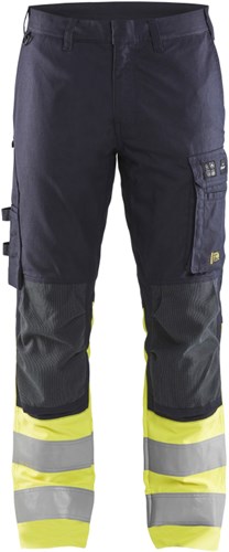 Blåkläder multinorm werkbroek inherent met stretch 17871512 | marine high vis geel | maat 60 - 7330509805220