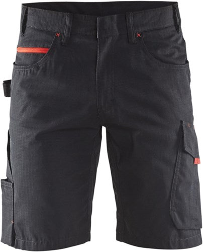 Blåkläder service short 14991330 | zwart rood | maat 50 - 7330509549773