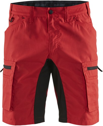 Blåkläder service short stretch 14491845 | rood zwart | maat 62 - 7330509586730