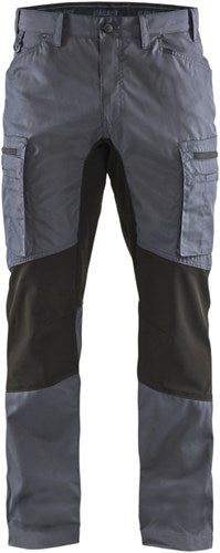 Blåkläder service werkbroek met stretch 14591845 | grijs zwart | maat 48 - 7330509498729