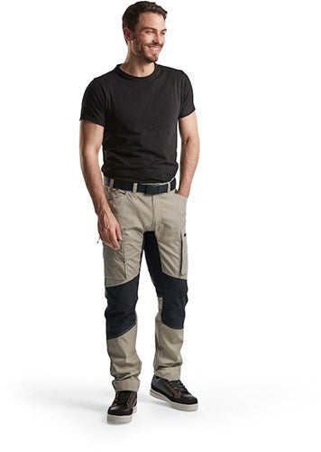 Blåkläder service werkbroek met stretch 14591845 | stone zwart | maat 58 - 7330509500620