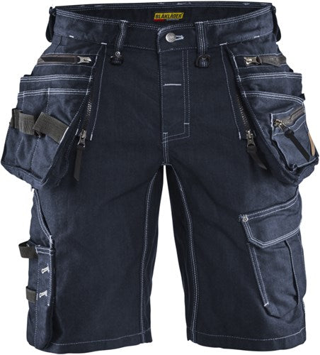 Blåkläder short denim stretch x1900 19921141 | marineblauw zwart | maat 62 - 7330509554449