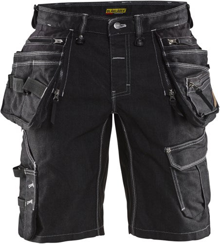 Blåkläder short denim stretch x1900 19921141 | zwart | maat 60 - 7330509534243