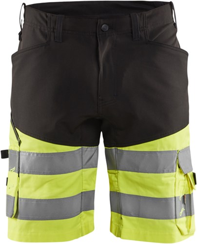 Blåkläder short met stretch high-vis 15411811 | zwart high vis geel | maat 58 - 7330509692189