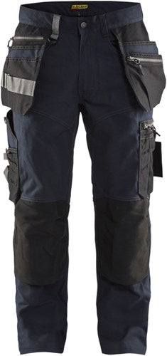 Blåkläder werkbroek met stretch 15901343 | donker marineblauw zwart | maat 64 - 7330509621738