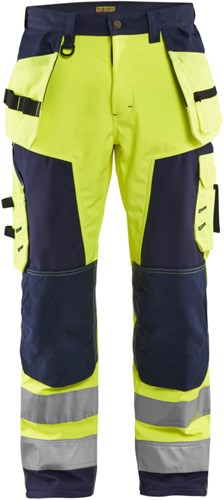 Blåkläder werkbroek softshell high-vis 15672517 | high vis geel marineblauw | maat 48 - 7330509405512