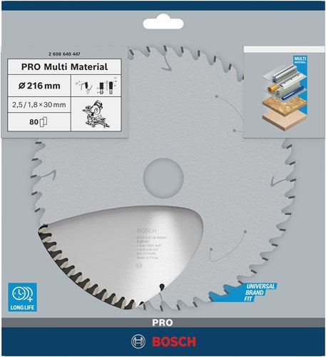 Bosch accessoires cirkzb multi k v t 216x30x2,4 80t tr-f