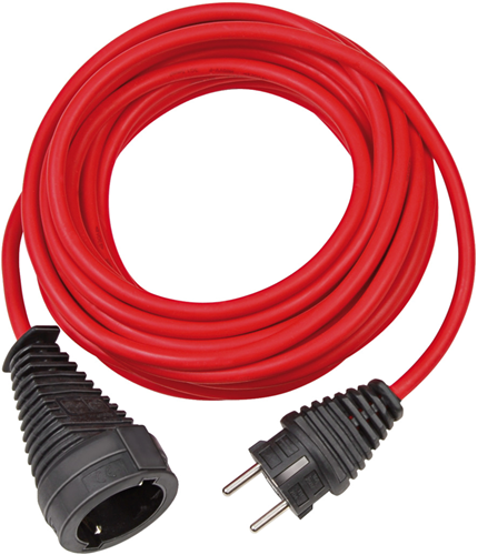 Brennenstuhl kwaliteits kunststof verlengsnoer | 10m | rood | h05vv-f 3g1,5 fr - 1167464