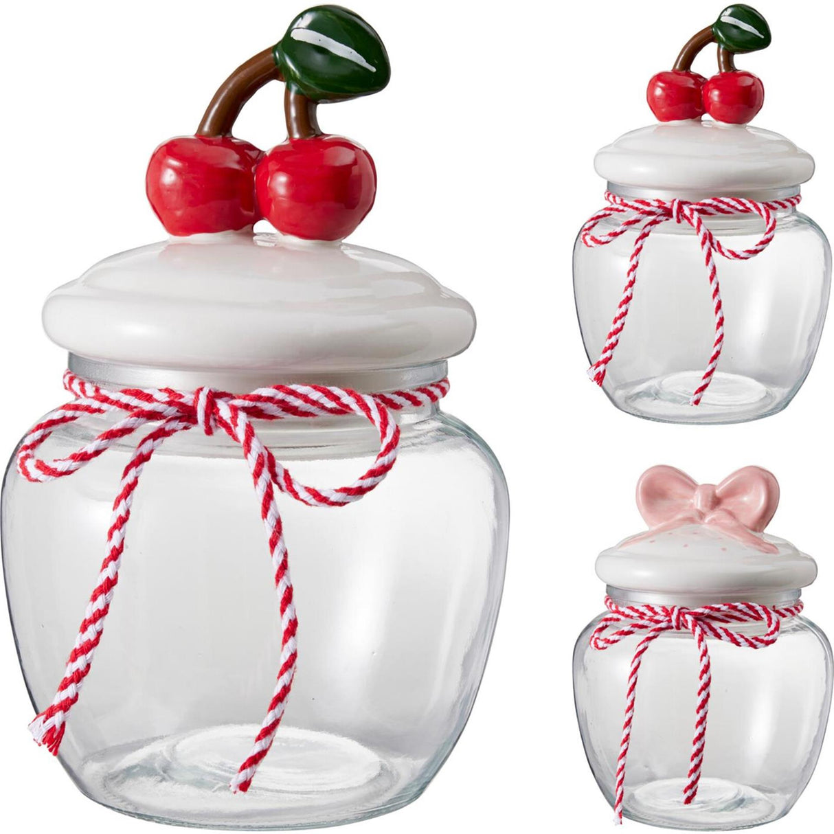 Home styling voorraadpot glas 1,2l 2 assorti
