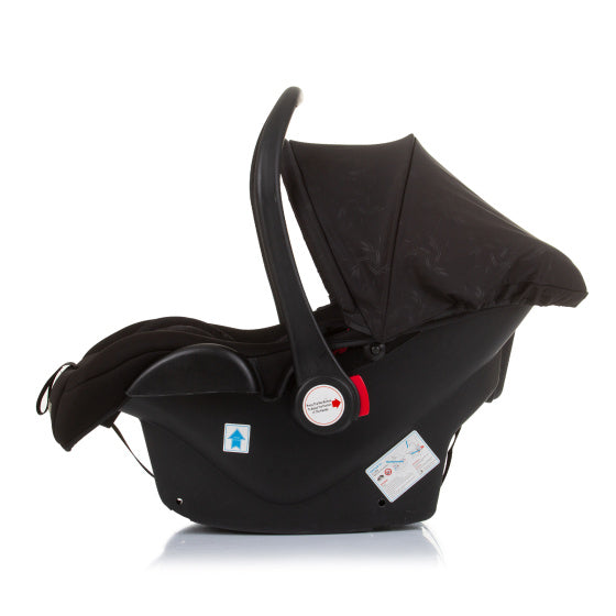 Chipolino amore autostoel met adapters 40-85 cm groep 0+ obsidian zwart