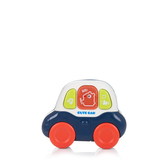 Chipolino funny animals loopwagen met speelauto muziek blauw