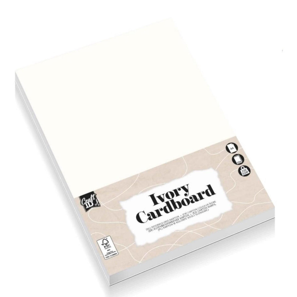 Grafix craft id hobbykarton ivoor a4 10 vel 220gsm