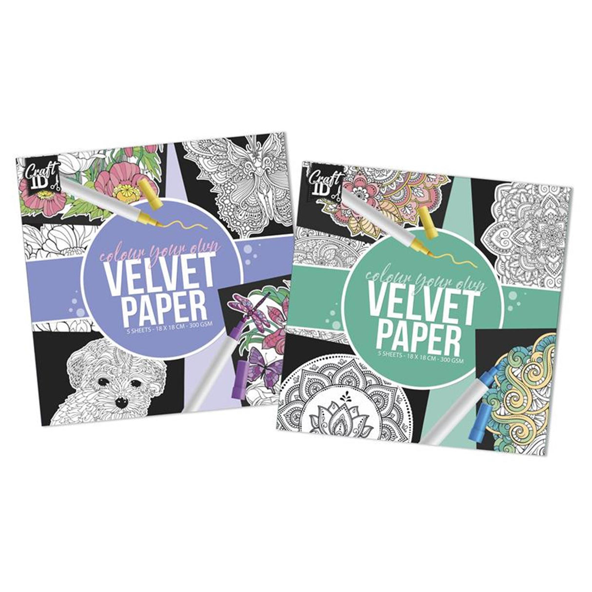 Grafix kleur je eigen velvet papier
