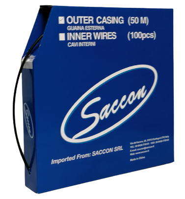 Saccon dx44005c box buitenkabel 4mm versnelling 50 meter zwart