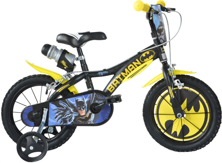 Dino batman 14 inch 24 cm jongens knijprem zwart geel