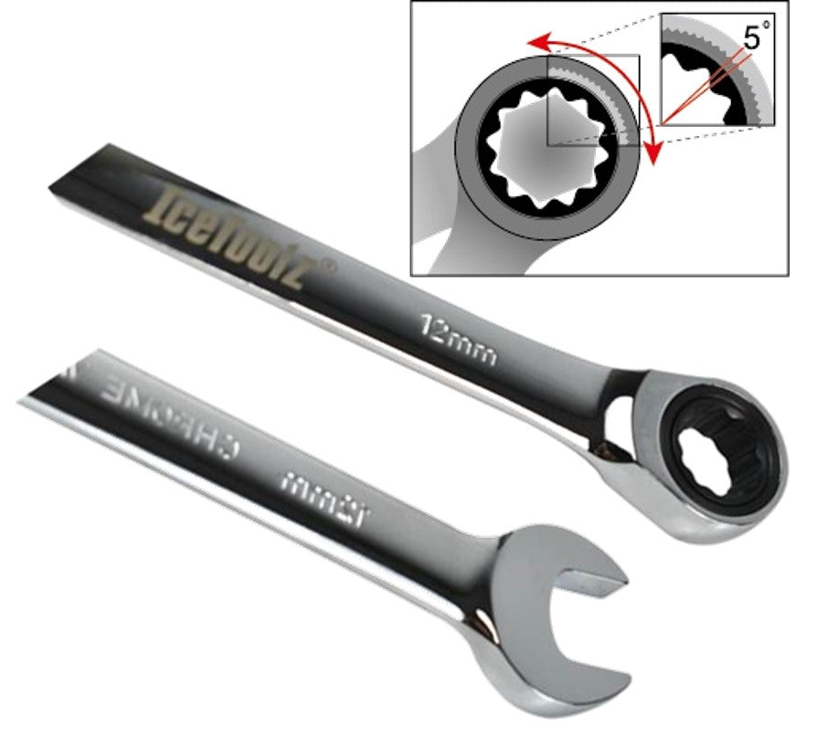 Steek- Ring-Ratelsleutel Icetoolz 9Mm