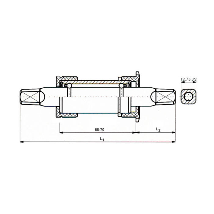 Messingschlager neco trapas alu. bsa 122.5 123 mm