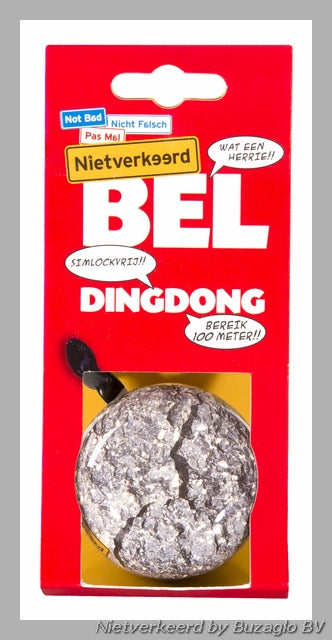 Buzaglo nietverkeerd ding-dong bel staal 60 mm. stone