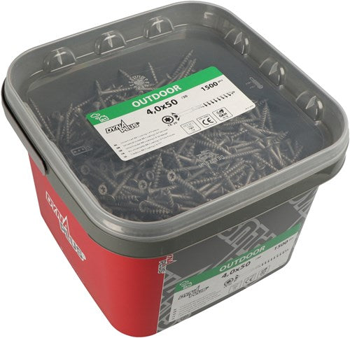 Dynaplus unischroef spaanplaatschroef ar-coating platkop deeldraad torx tx25 5.0x100 55 | 300 stuks - 0289.14.42601