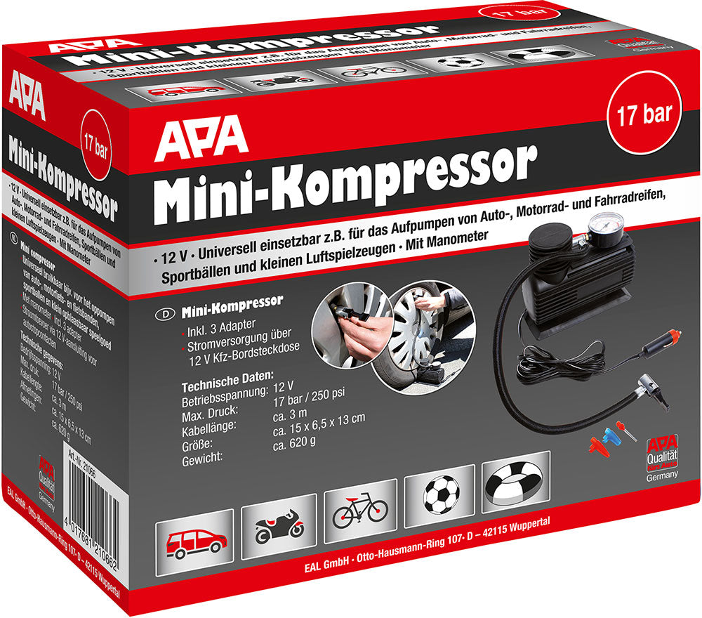 Eufab mini compressor 12v 17bar