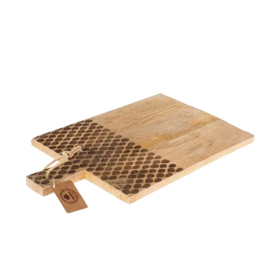 Excellent houseware snijplank mangohout met greep 50x30cm