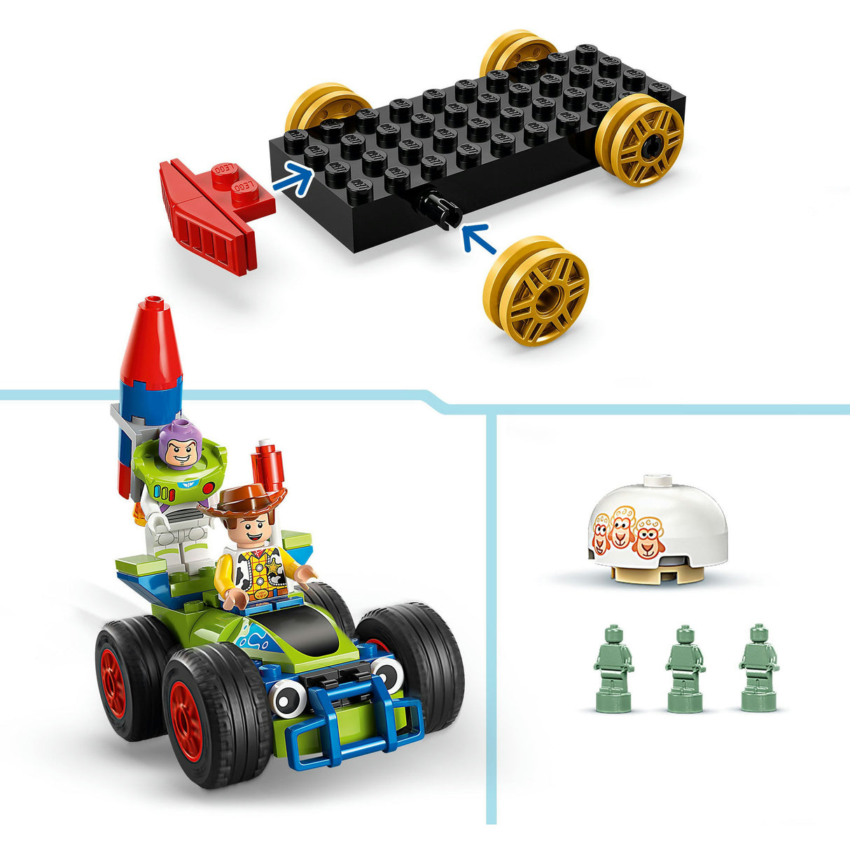 Lego disney en pixar's toy story feesttrein en rc auto set - 43264